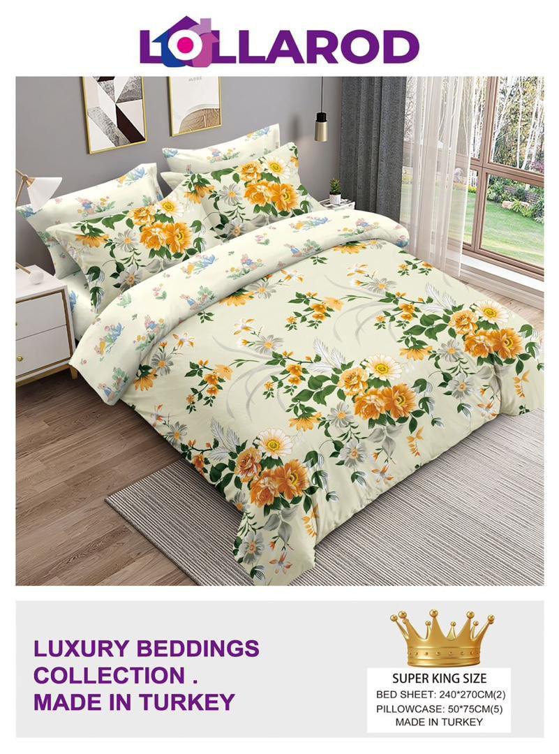2 Super Kingsize Bedsheet 9 (5 Pillow Cases)